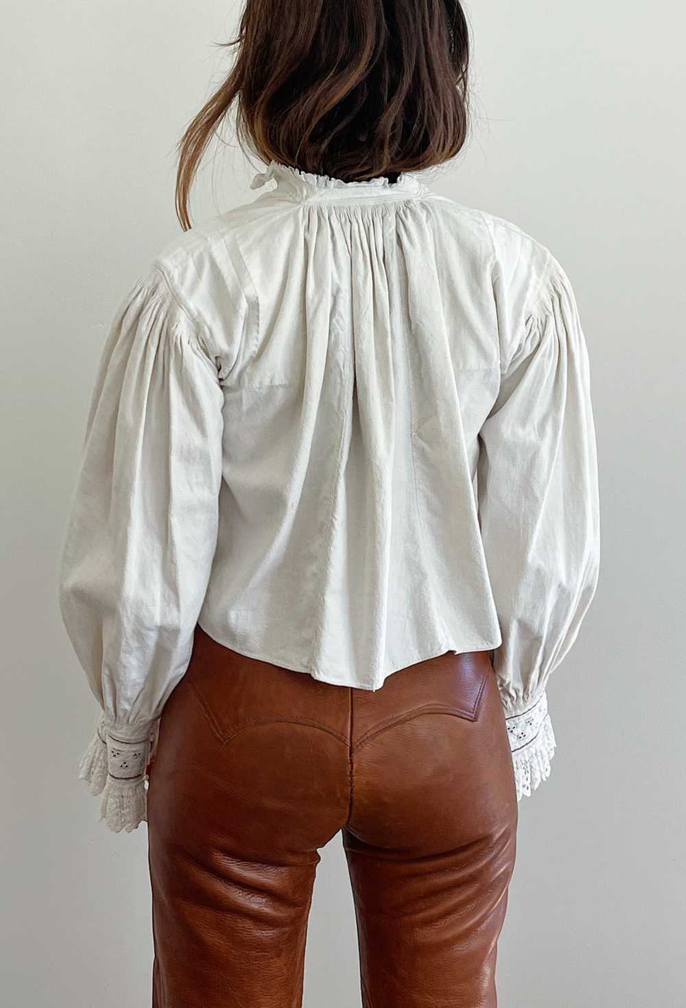 Antique Heavy Linen Blouse - image 3