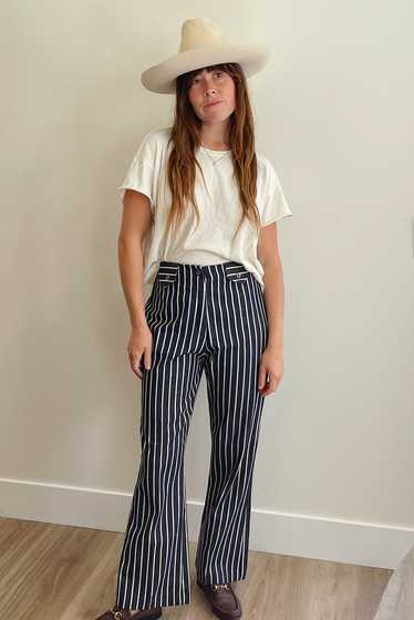 Handmade Indigo Stripe Trousers