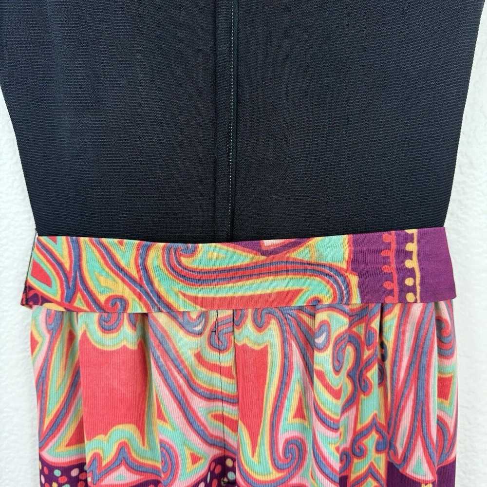 Vintage 1970s 70s Trippy Psychedelic Floral Mixed… - image 10