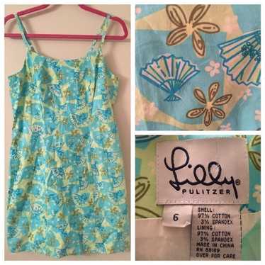 Lilly Pulitzer Fan Print Dress Sz 6