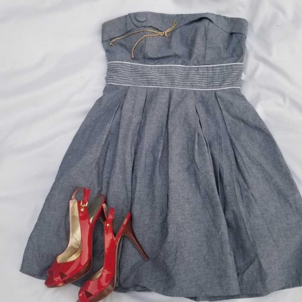 Jodi Kristopher Denim Colored Dress EUC - image 1