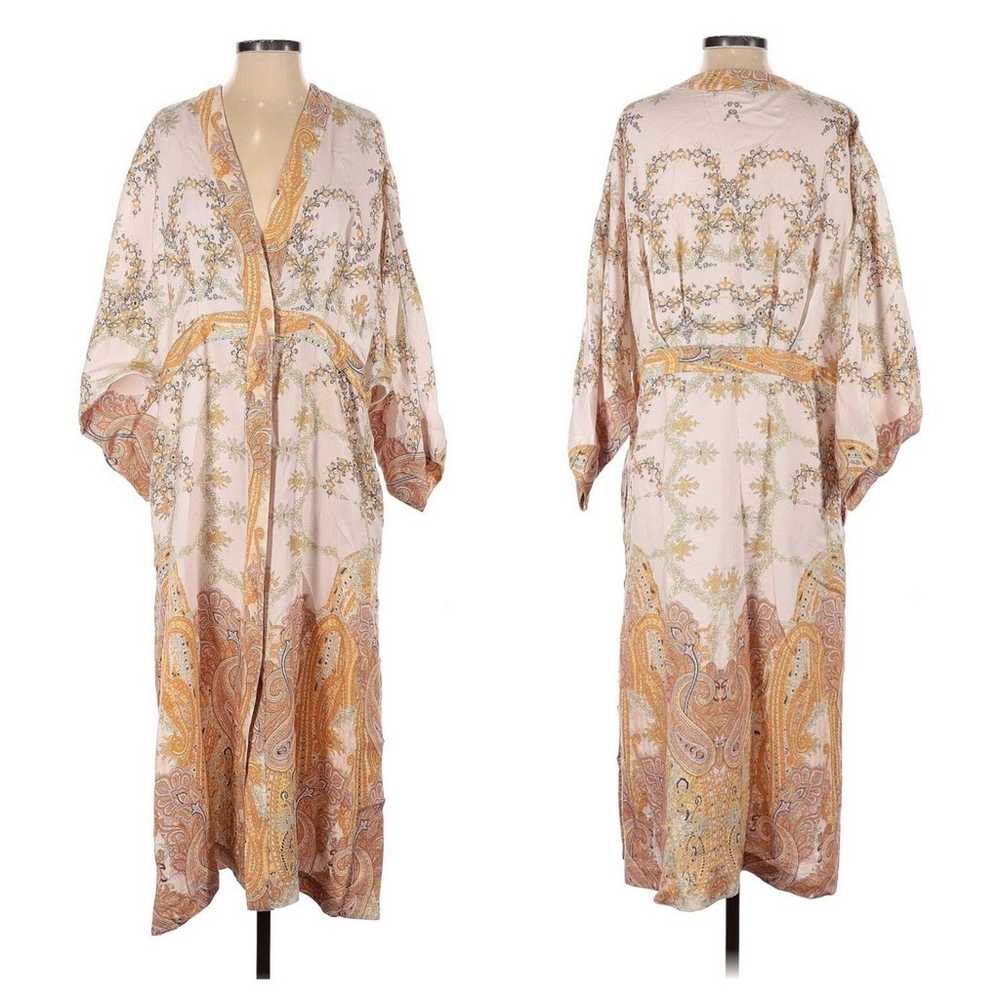 H&M S Floral Paisley Wide Sleeve Jacket Dress Kim… - image 1