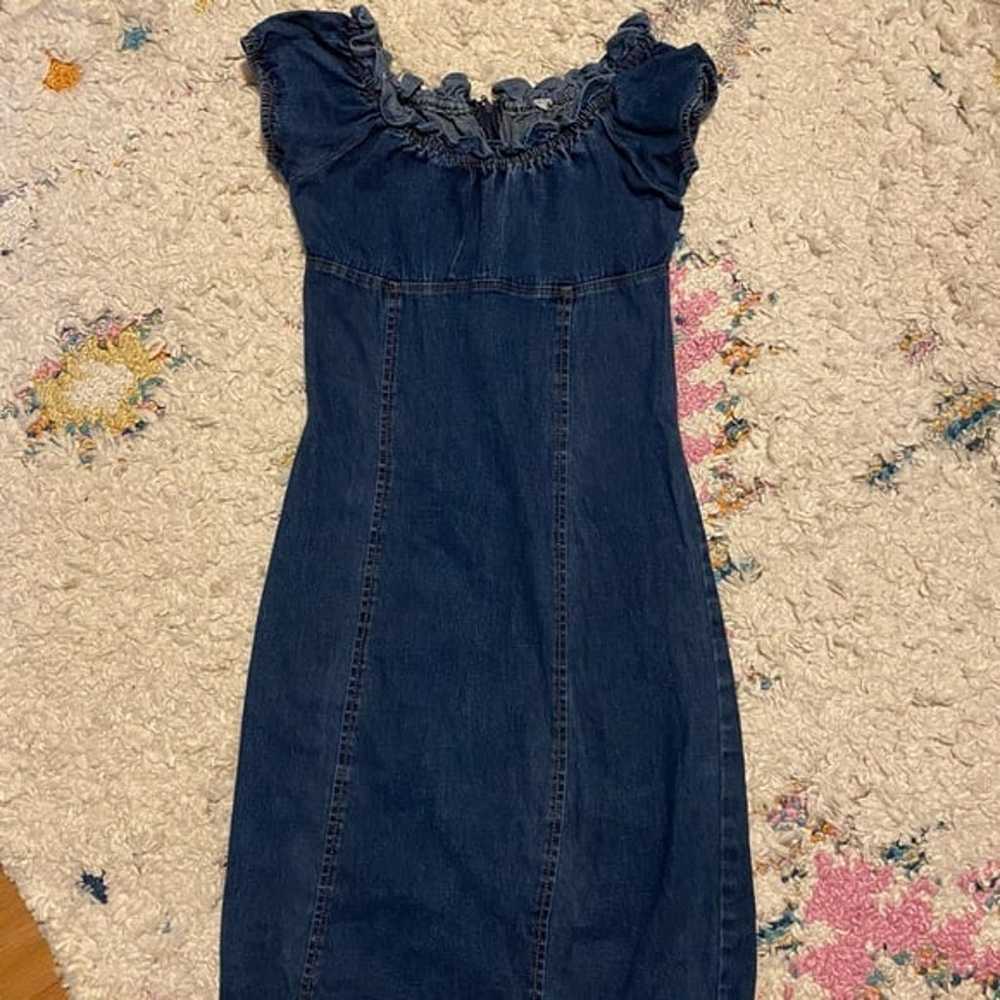 Vintage 90’s 579 denim milkmaid dress - image 1