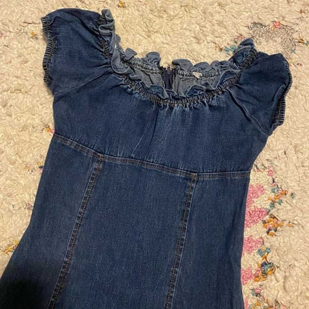 Vintage 90’s 579 denim milkmaid dress - image 2