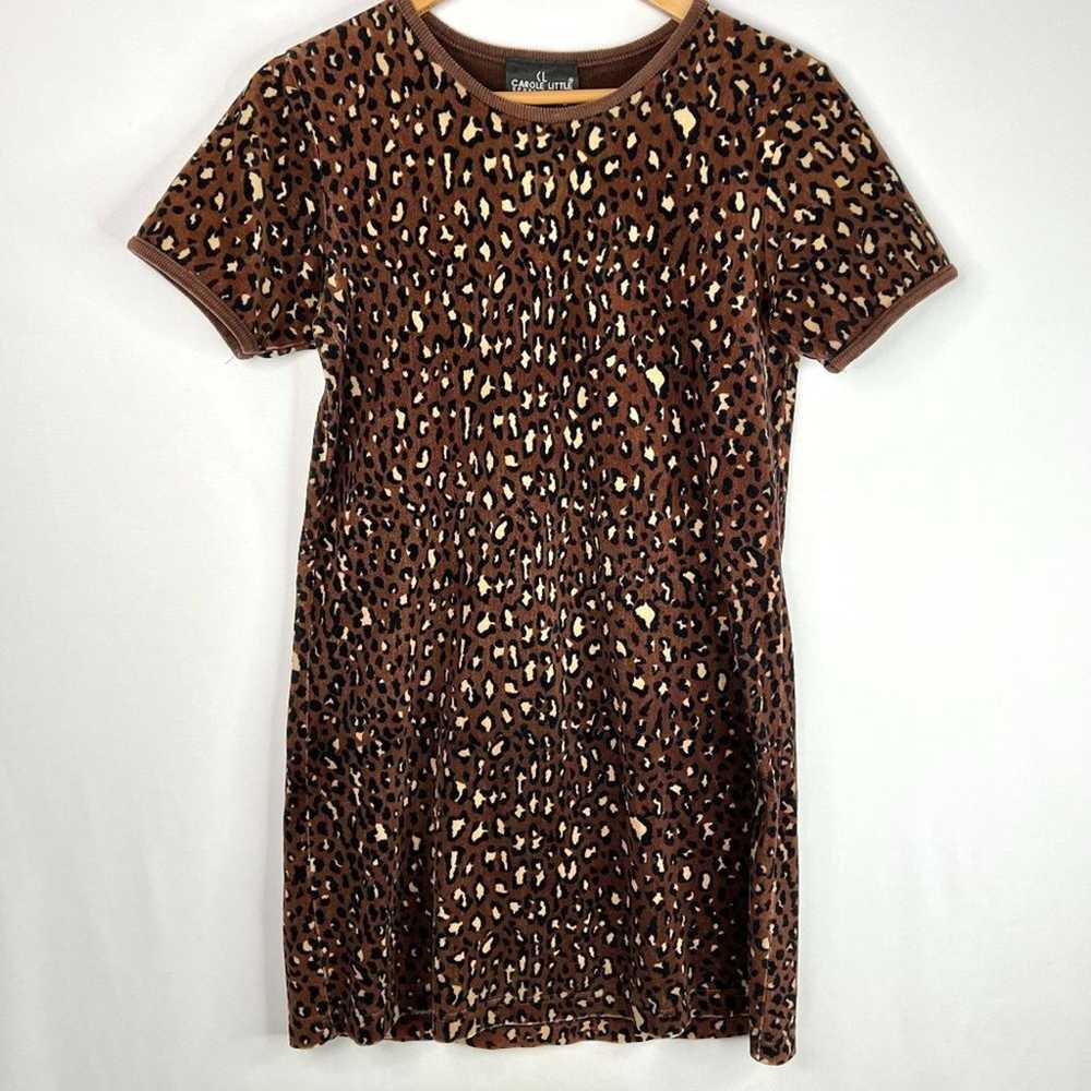 Vintage Carole Little Sport Petites Velvet Leopar… - image 1