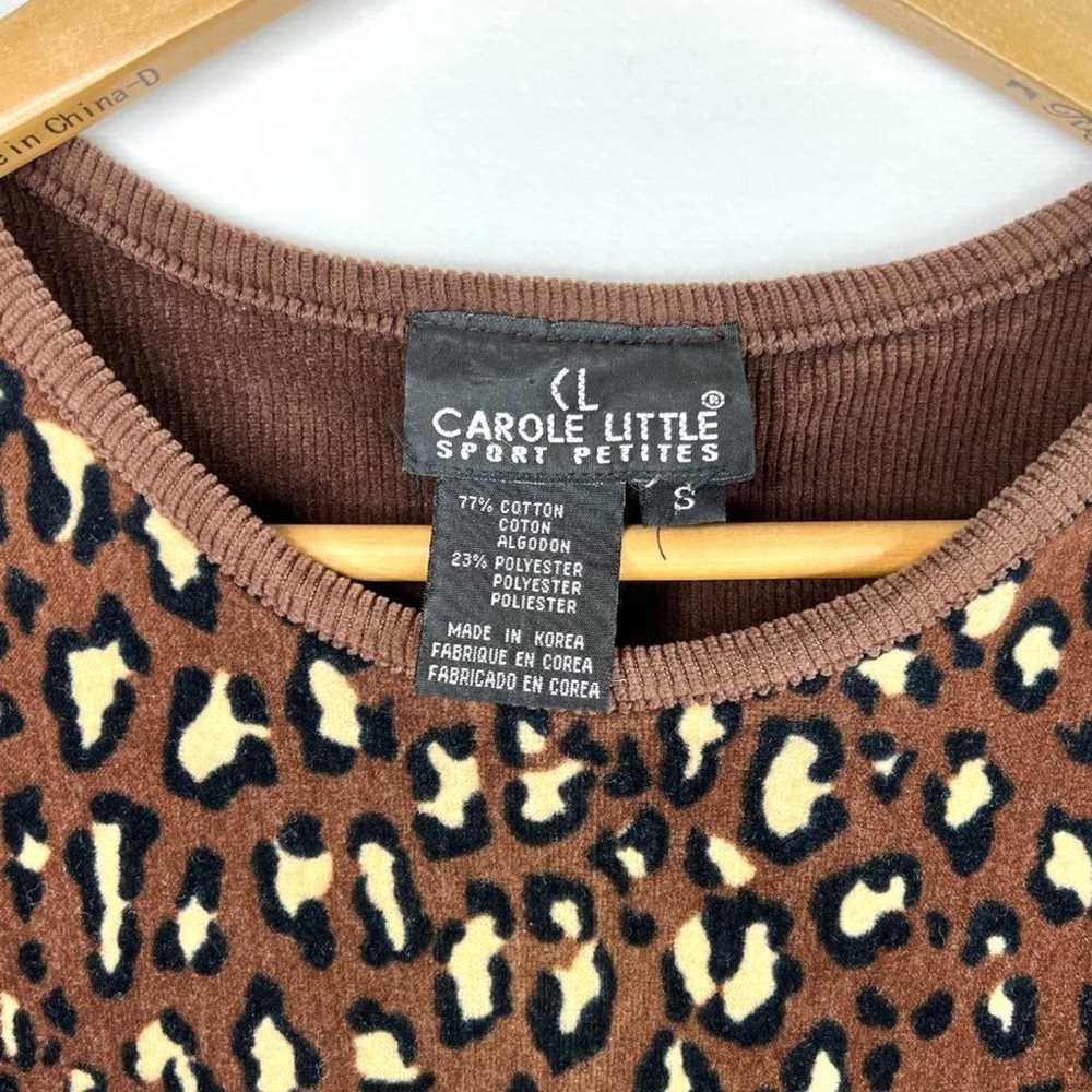 Vintage Carole Little Sport Petites Velvet Leopar… - image 3