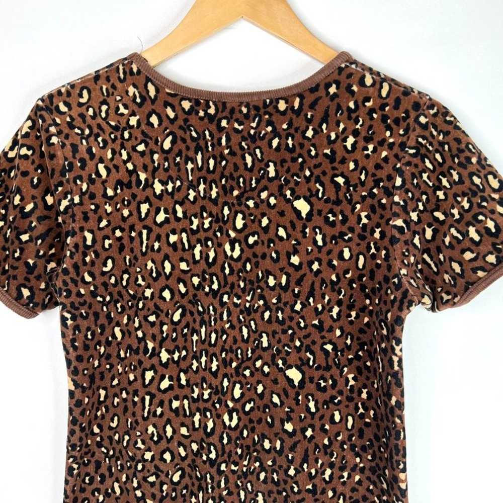 Vintage Carole Little Sport Petites Velvet Leopar… - image 6