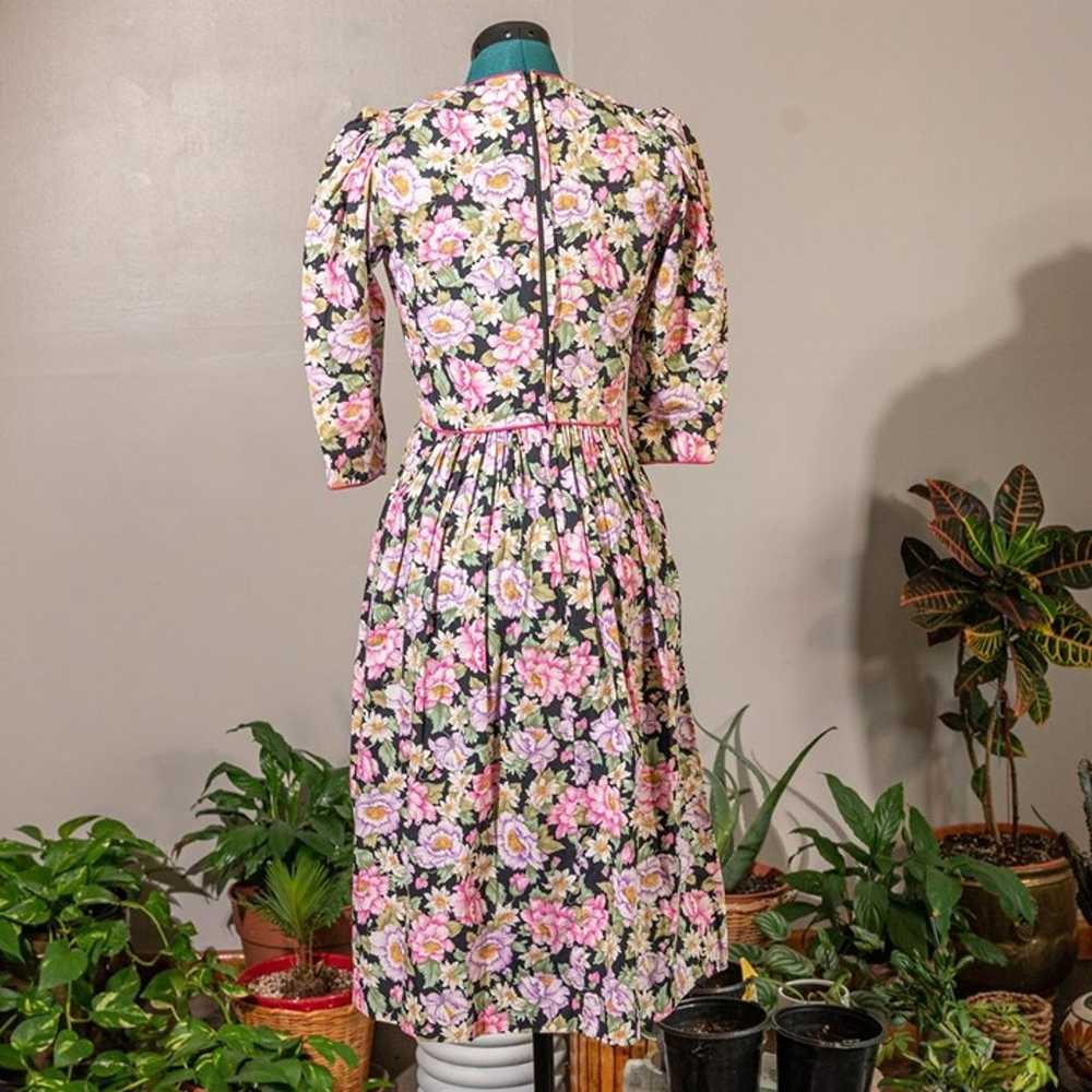 Vintage Floral Dress Size 4 - image 2