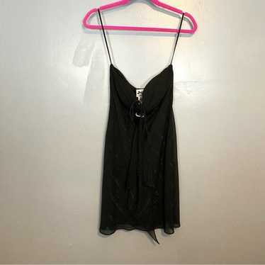 Vintage Y2K JUMP Apparel Black Shimmer Embellishe… - image 1