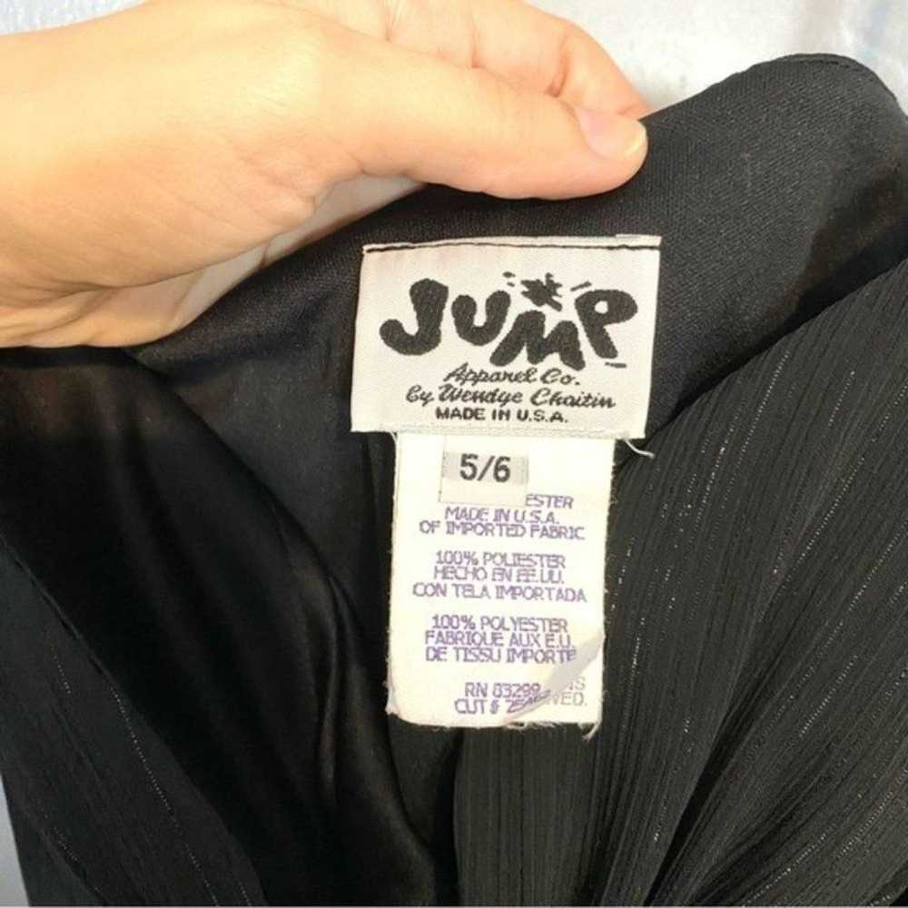 Vintage Y2K JUMP Apparel Black Shimmer Embellishe… - image 3