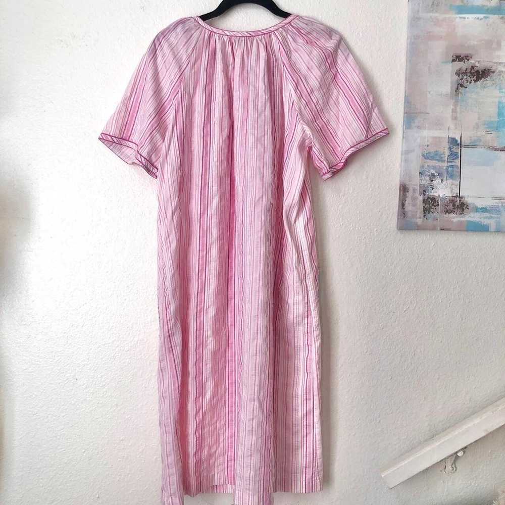 Adorable granny grandma pink stripped midi dress … - image 2