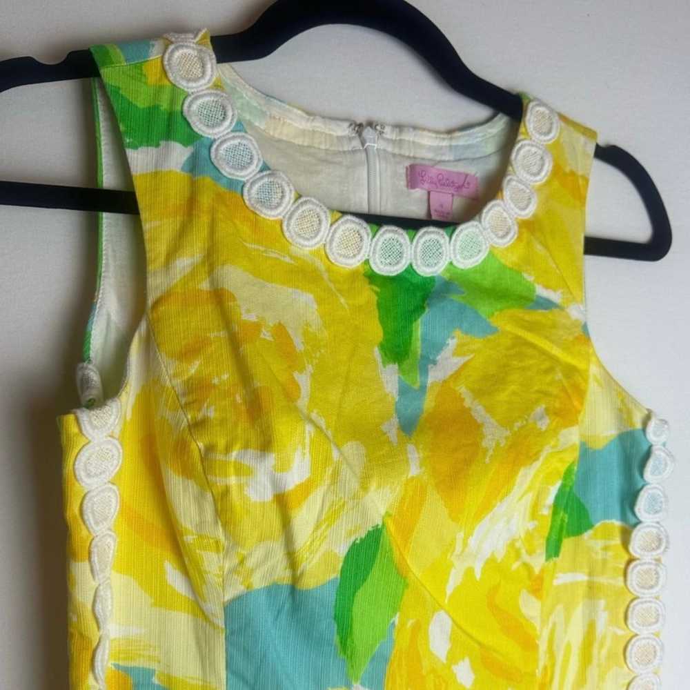 Lilly Pulitzer Sleeveless Yellow Floral Dress Siz… - image 2