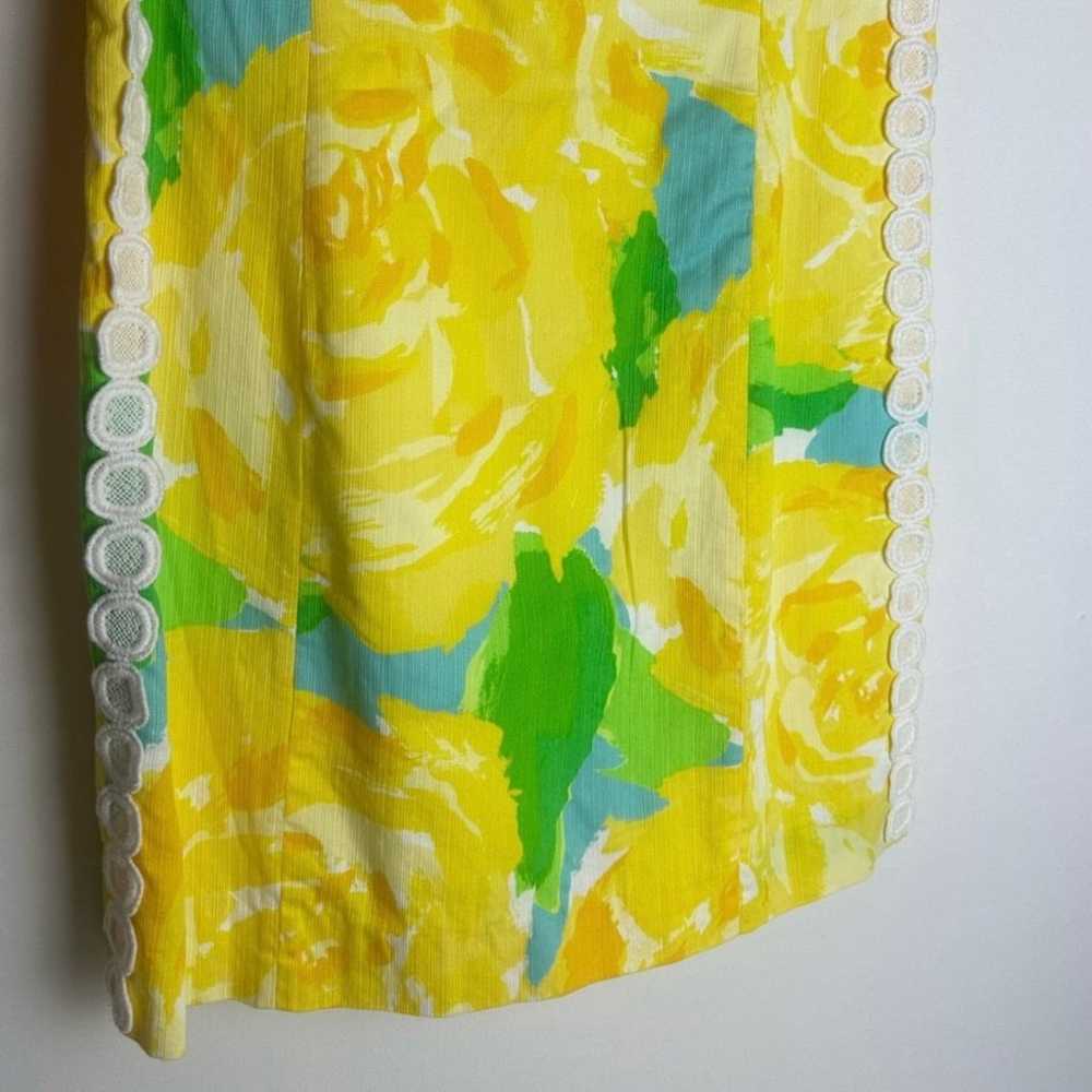 Lilly Pulitzer Sleeveless Yellow Floral Dress Siz… - image 3