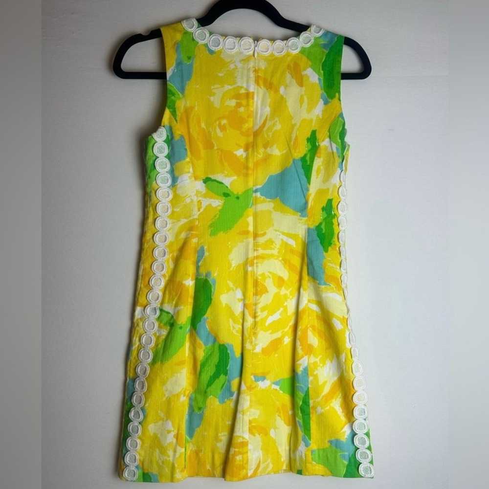 Lilly Pulitzer Sleeveless Yellow Floral Dress Siz… - image 5