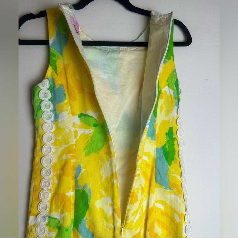 Lilly Pulitzer Sleeveless Yellow Floral Dress Siz… - image 7