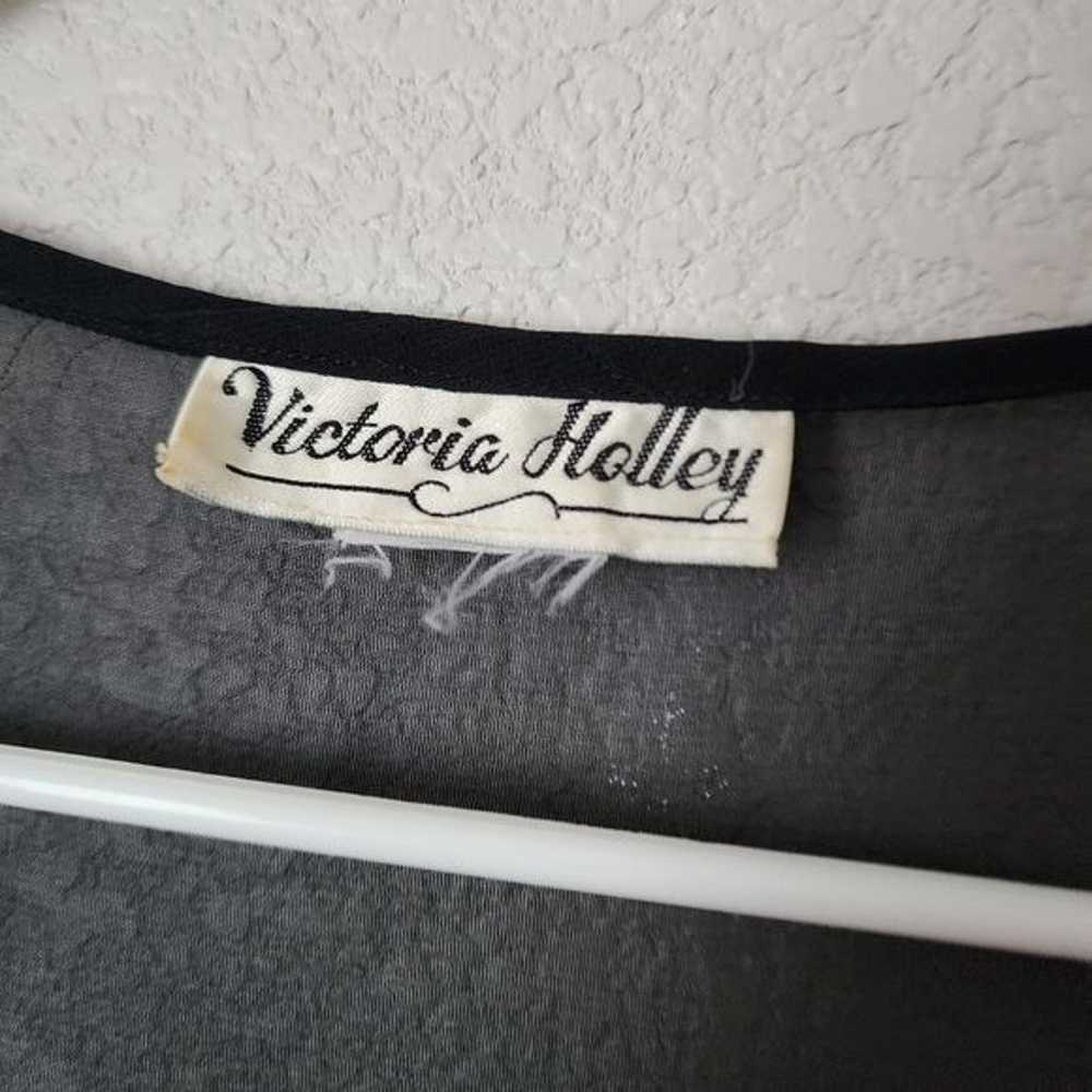 VICTORIA HOLLEY x VINTAGE sheer whimsigoth button… - image 7