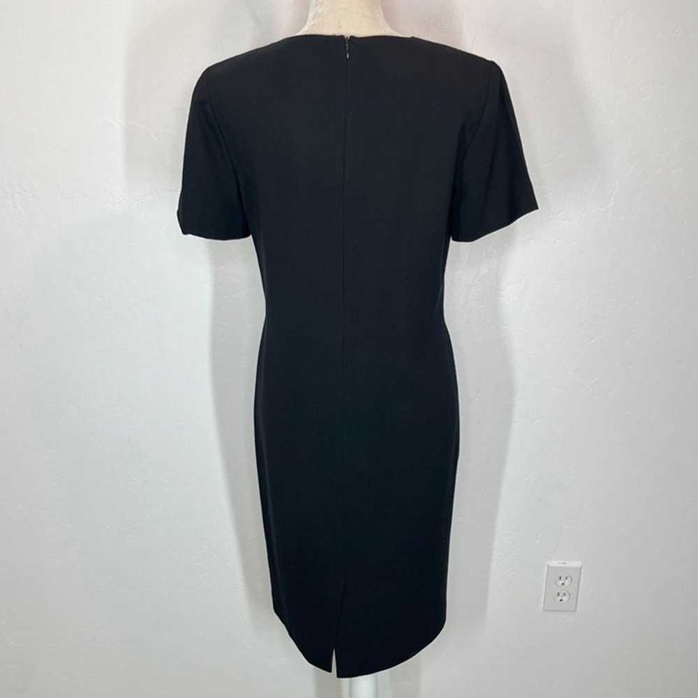 Talbots Vintage Black 100% wool career dress Size… - image 3