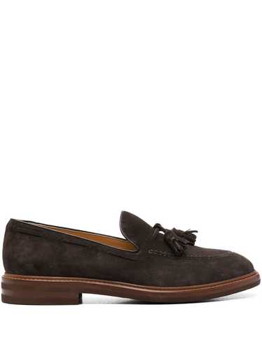 Brunello Cucinelli Tassel Detail Suede Loafer Shoe