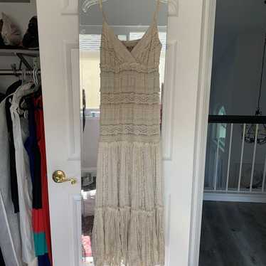 Ivory Beige Vintage Lace Dress