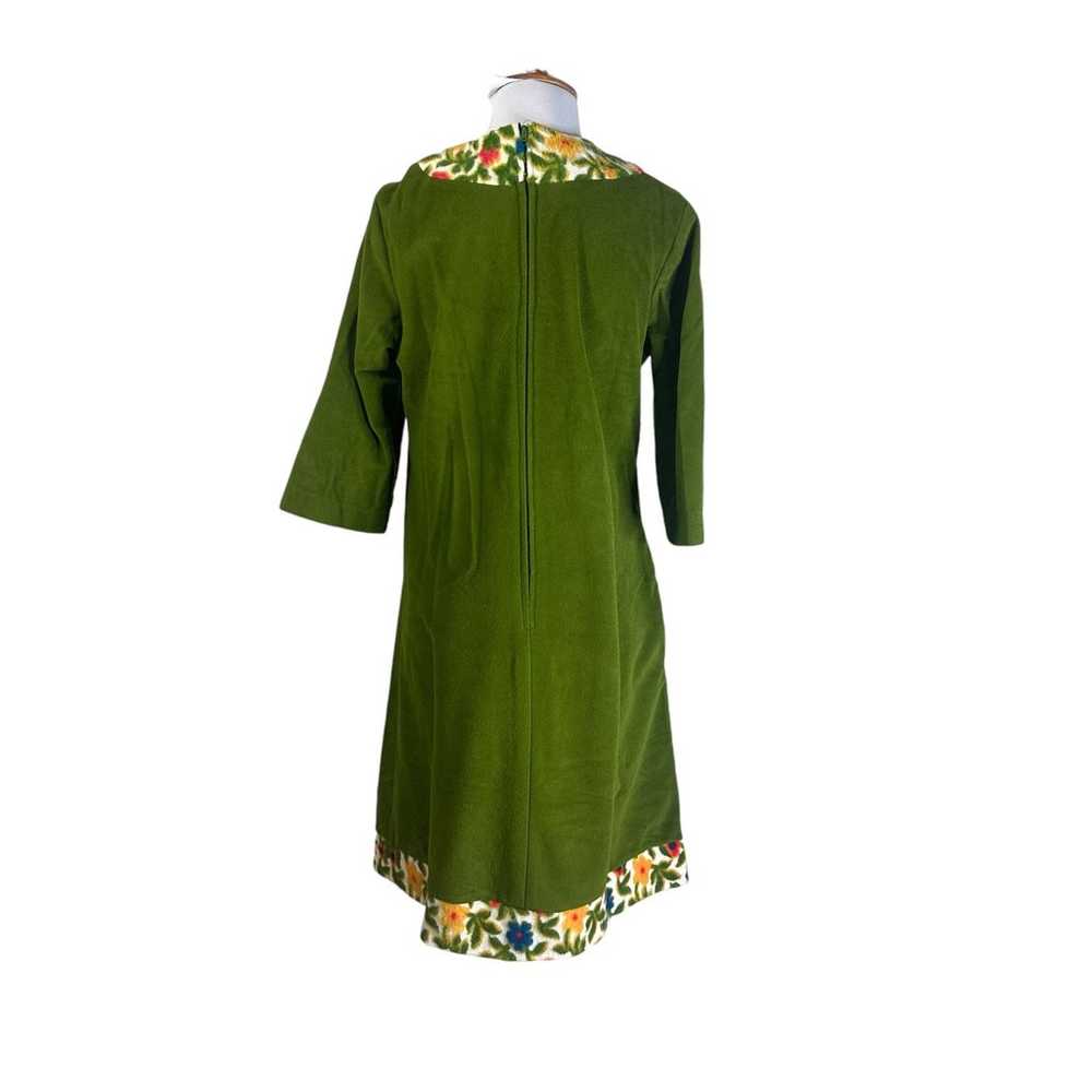 Vintage 1960s Dela-Ann Loungewear Avocado Green V… - image 6