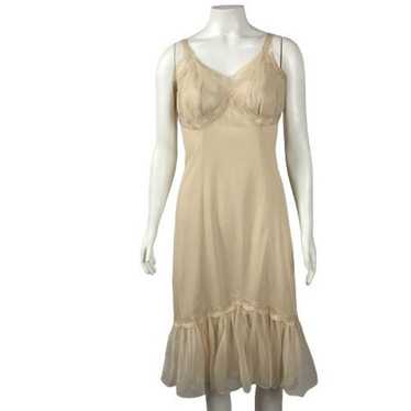 VINTAGE Slip Dress Cream Size 34 - image 1