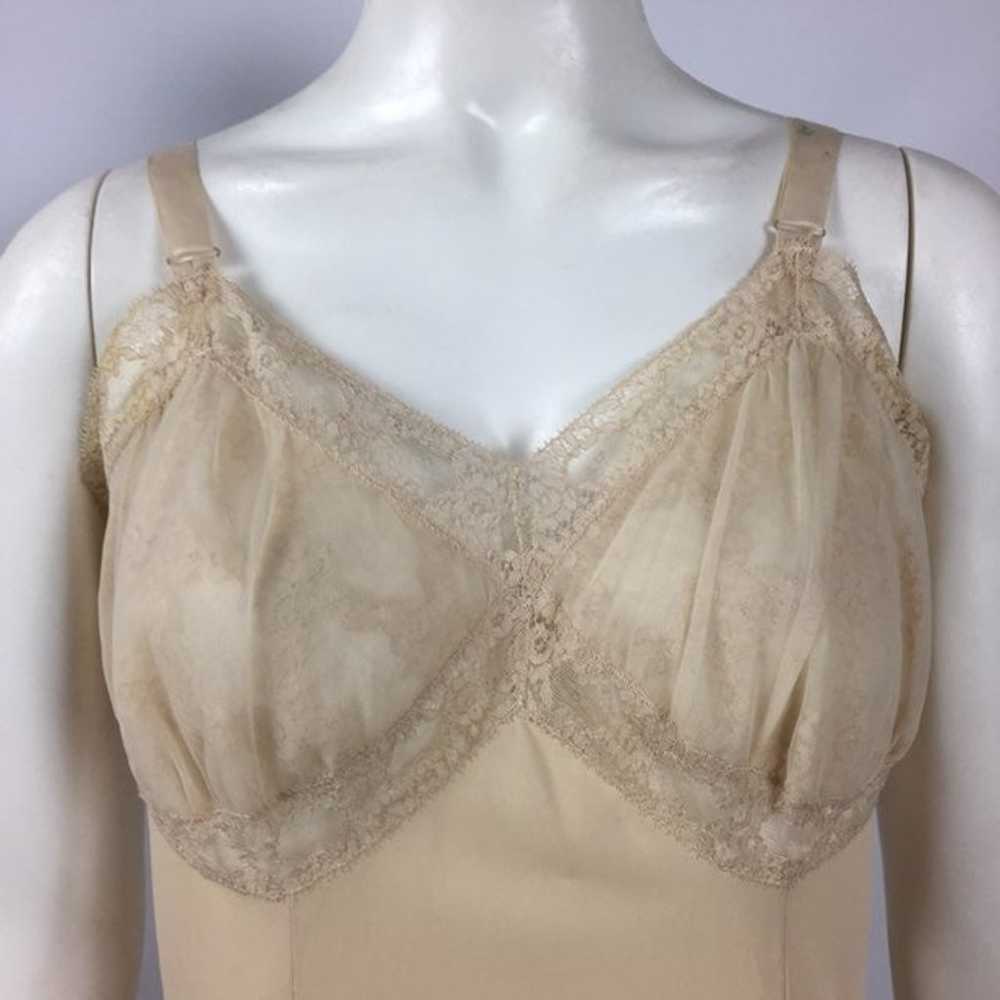 VINTAGE Slip Dress Cream Size 34 - image 3