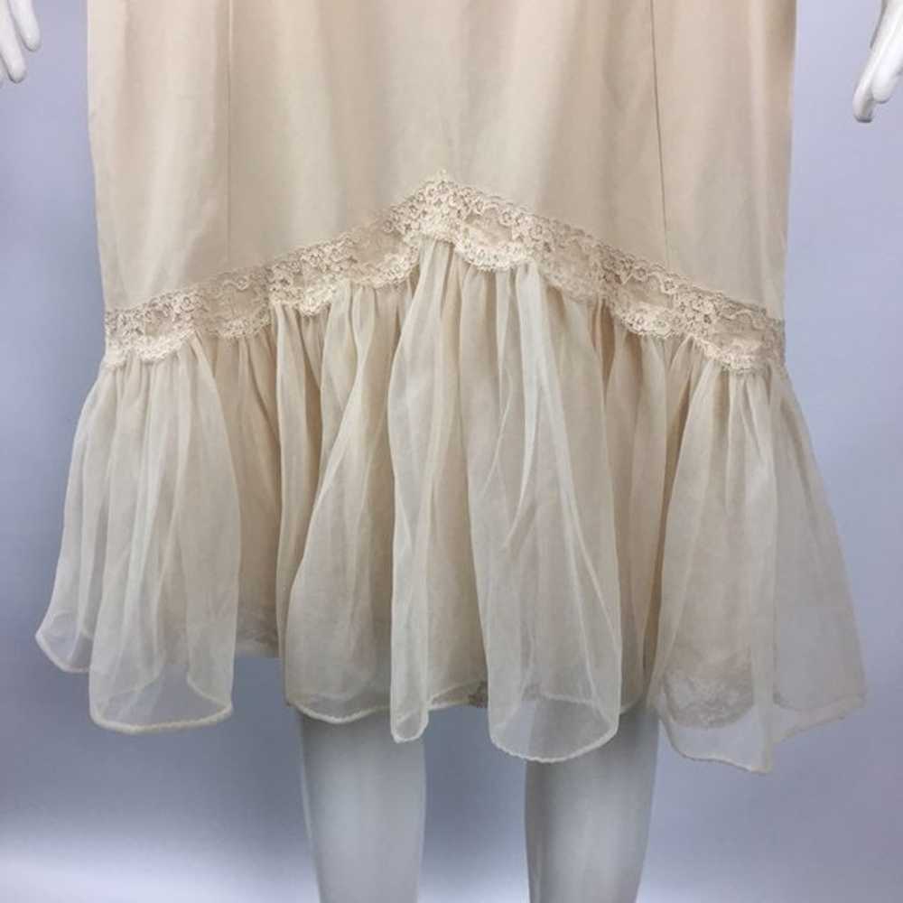 VINTAGE Slip Dress Cream Size 34 - image 8