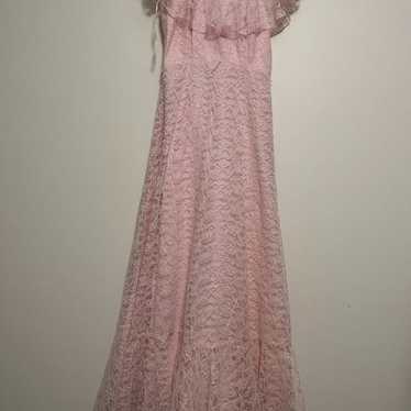 Vintage Pink Lace Off Shoulder Lace 1960’s Without