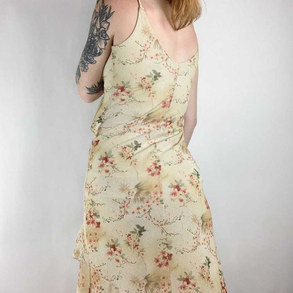 Vintage Cottage Core Floral Midi Dress - image 4