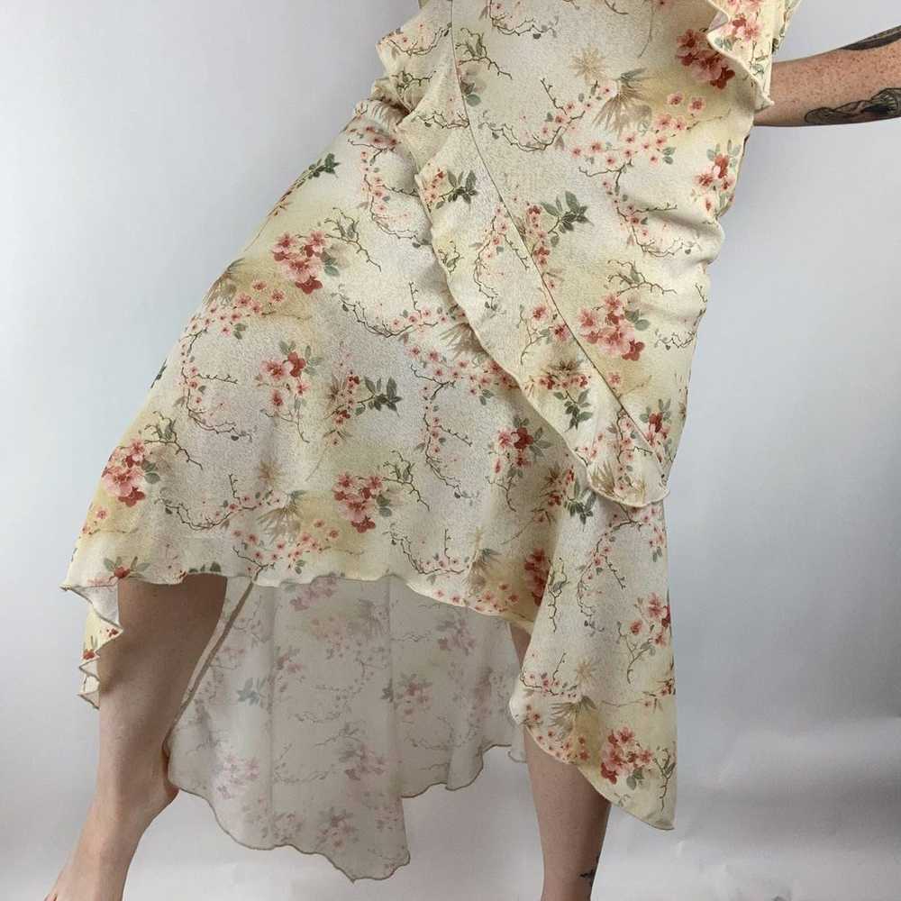 Vintage Cottage Core Floral Midi Dress - image 7