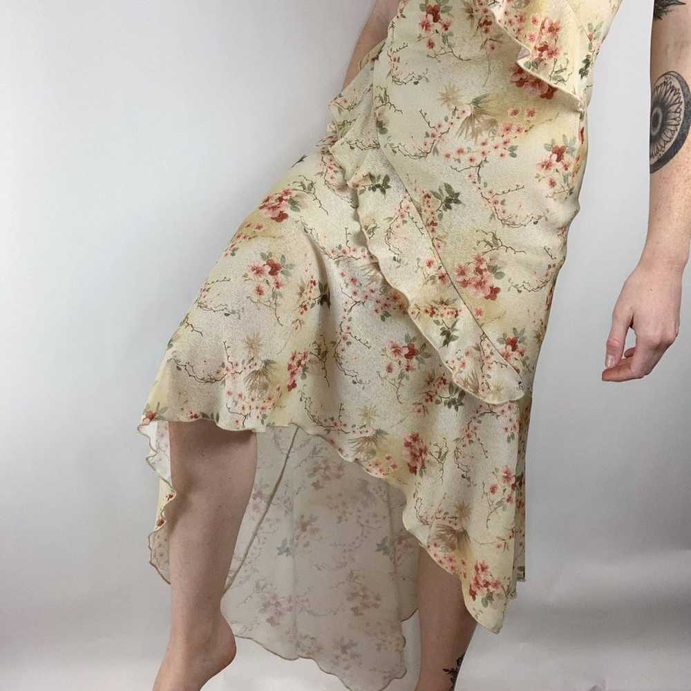 Vintage Cottage Core Floral Midi Dress - image 9