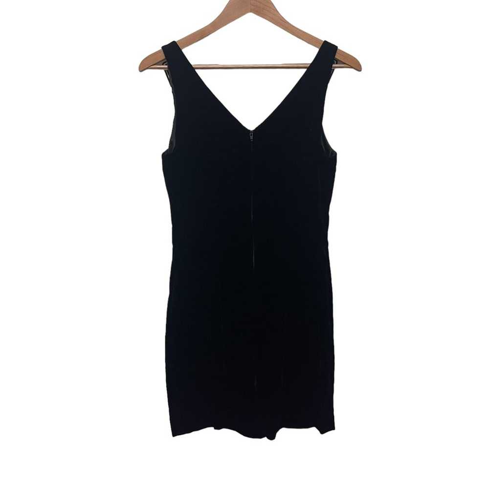 Vintage MICA Scoop neck black velvet mini dress b… - image 2