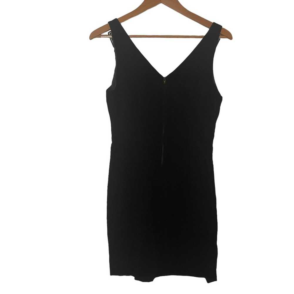 Vintage MICA Scoop neck black velvet mini dress b… - image 3