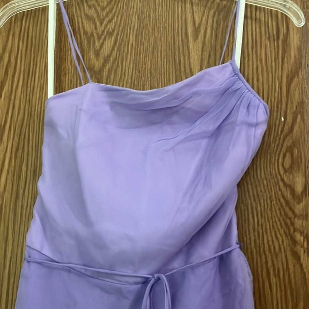 Vintage 1970s Purple Spaghetti Strap Bridesmaid /… - image 5