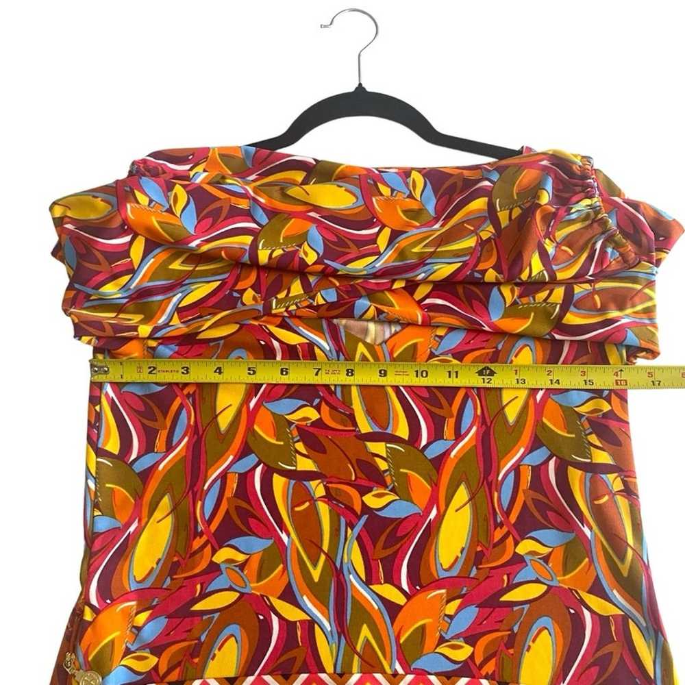 Tracy Negoshian Dress Sz S Retro Multicolor Funky… - image 10