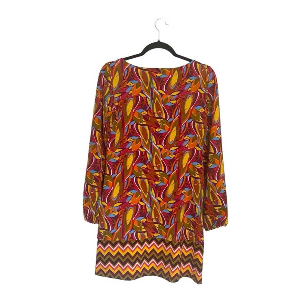 Tracy Negoshian Dress Sz S Retro Multicolor Funky… - image 2