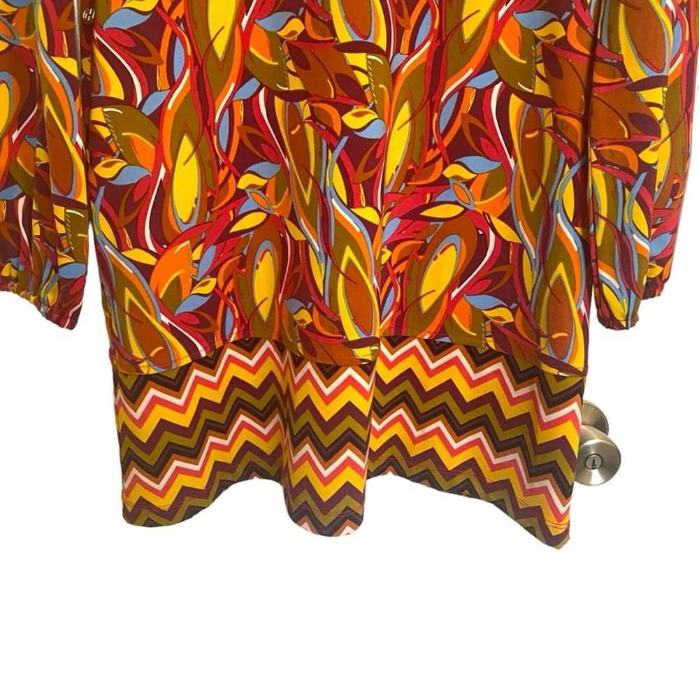 Tracy Negoshian Dress Sz S Retro Multicolor Funky… - image 4