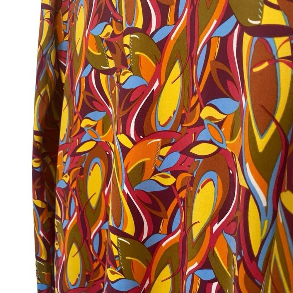 Tracy Negoshian Dress Sz S Retro Multicolor Funky… - image 6