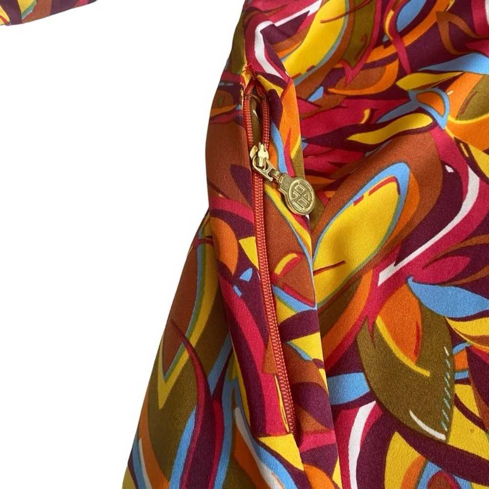 Tracy Negoshian Dress Sz S Retro Multicolor Funky… - image 8