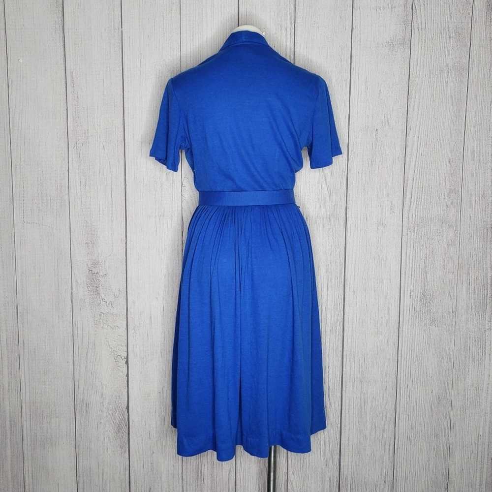 Vintage 50s Blue Shirt Dress with Metal Marvel Si… - image 6