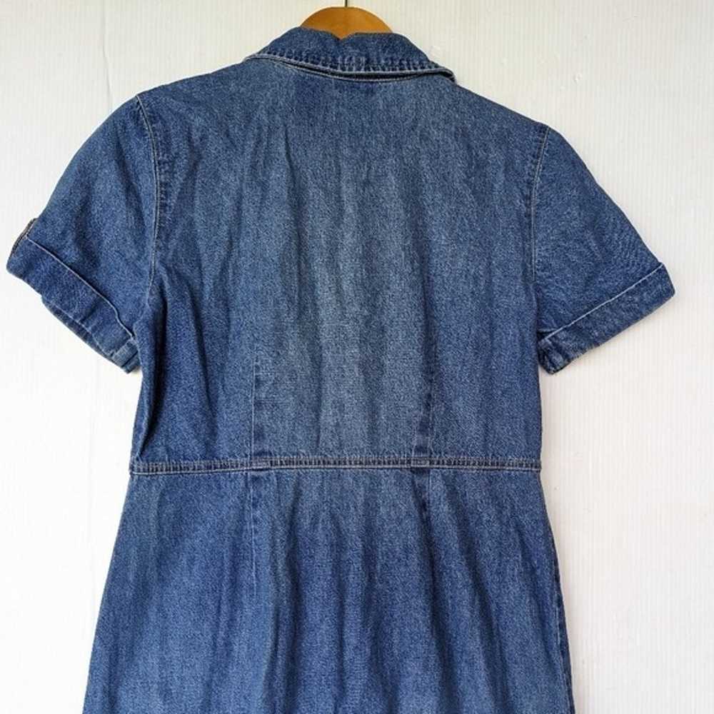 VINTAGE White Stag women's blue denim snap front … - image 4