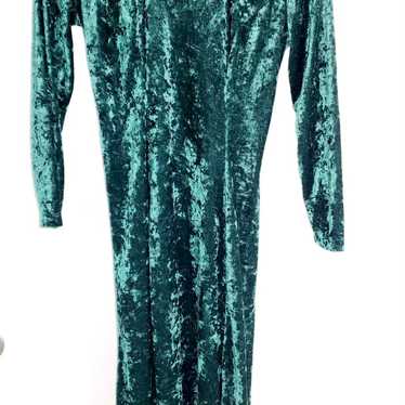 Vintage Green Velvet long dress