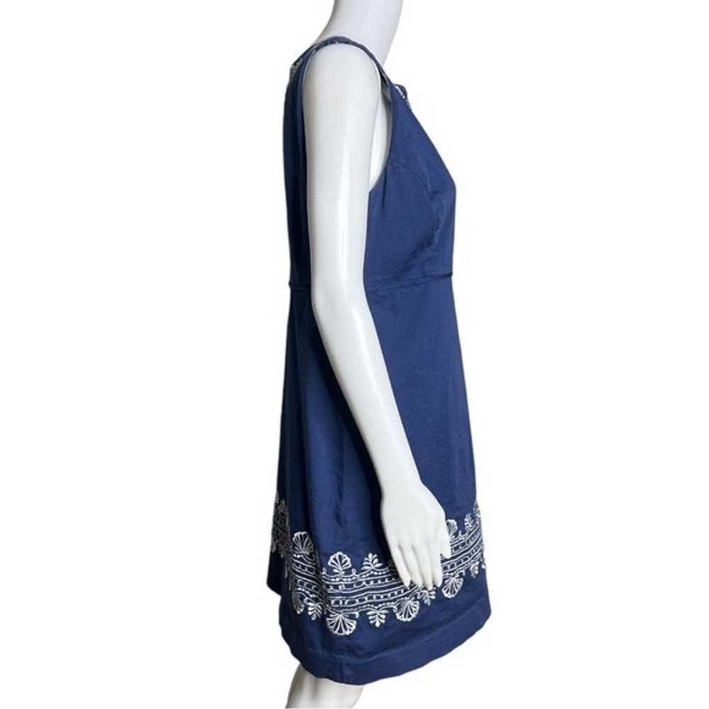 Lilly Pulitzer Dress Womens 6 Blue White Embroide… - image 2