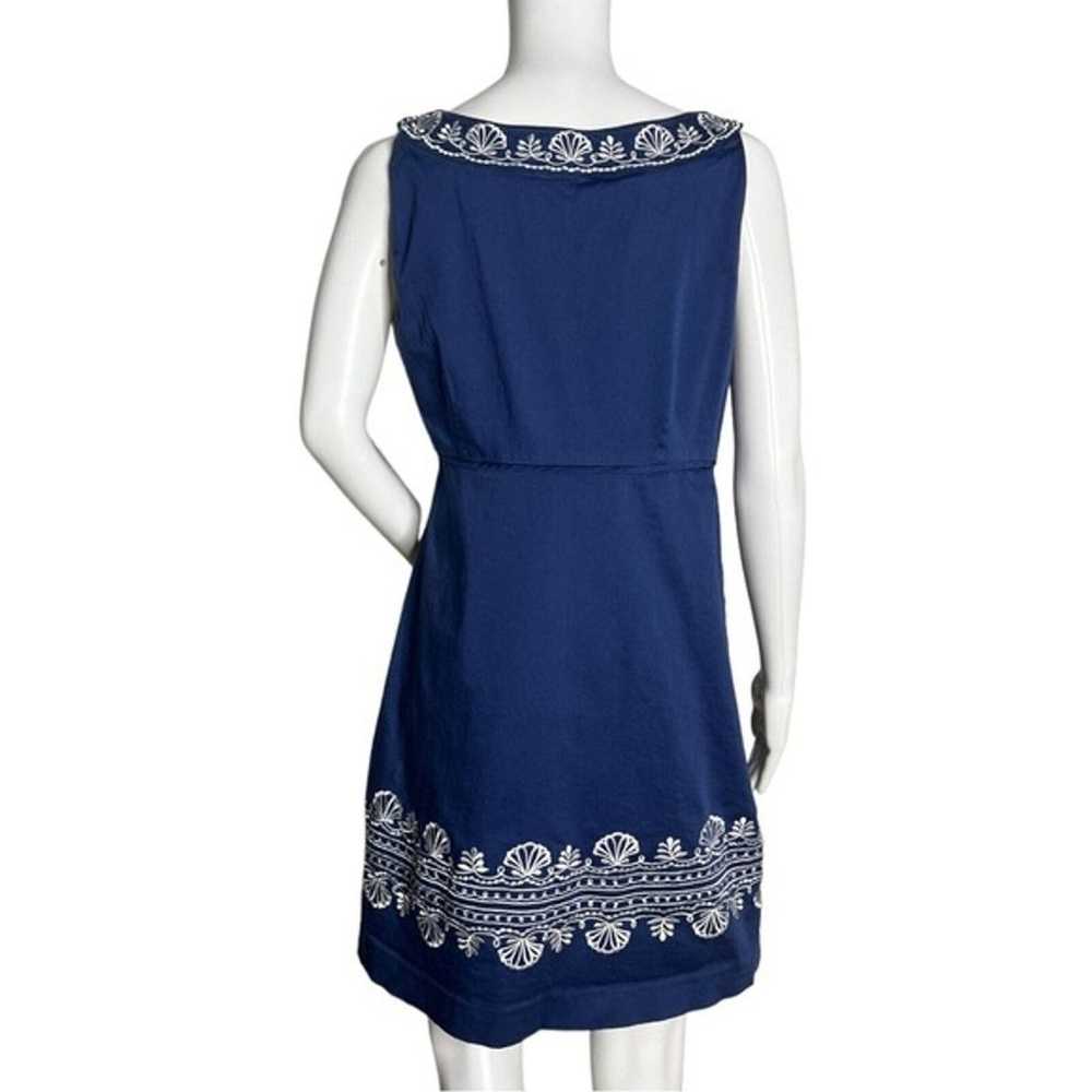 Lilly Pulitzer Dress Womens 6 Blue White Embroide… - image 3