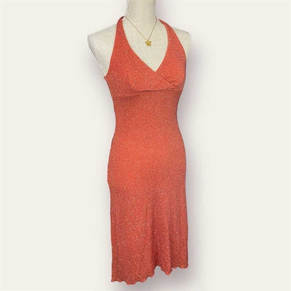 Vintage Early 2000s Halter Midi Dress - image 4