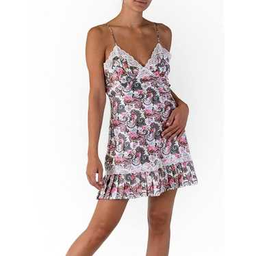 Victoria's Secret 90s Y2K Floral Print Poly Satin… - image 1