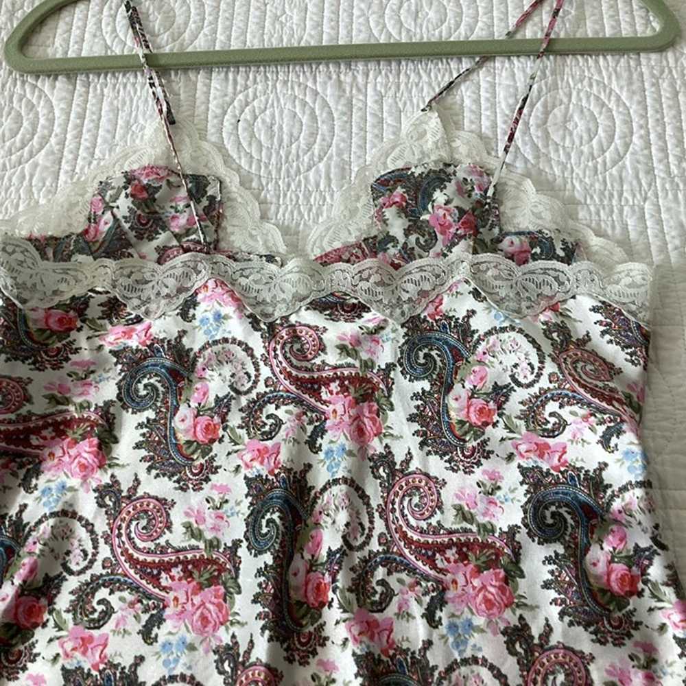 Victoria's Secret 90s Y2K Floral Print Poly Satin… - image 8