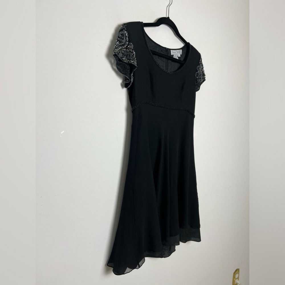 Vintage A.J. Bari Black 100% Silk Beaded Sleeve 8… - image 12