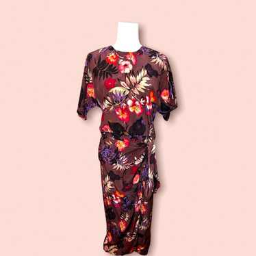 Vintage Maggy London 100% Silk wrap dress