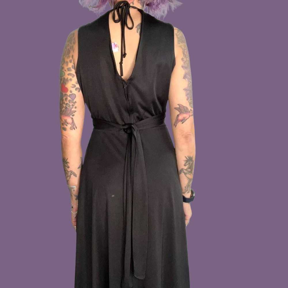 Vintage witchy handmade dress w/wrap bodice - image 3